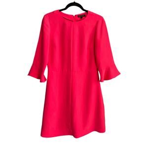 Banana Republic Carnation Pink Flutter Sleeved Women's Dress Size 4 Pockets